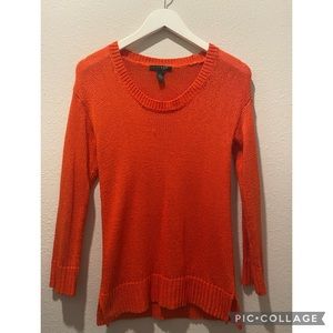 Lauren Ralph Lauren Coral Orange sweater Size small, yarn like material